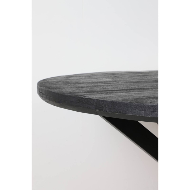 DINING TABLE YLL BLACK MANGO WOOD 140 - DINING TABLES